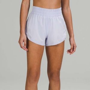 Lululemon Track That High-Rise Lined Short 3" pastel blue